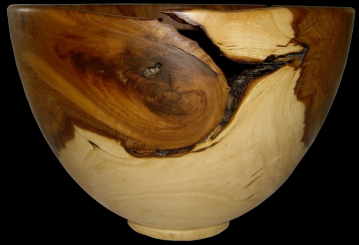 schüssel aus apfelbaumholz